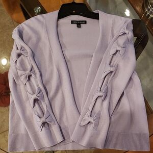 Cato Women's Lavender Sweater with Bow Details
